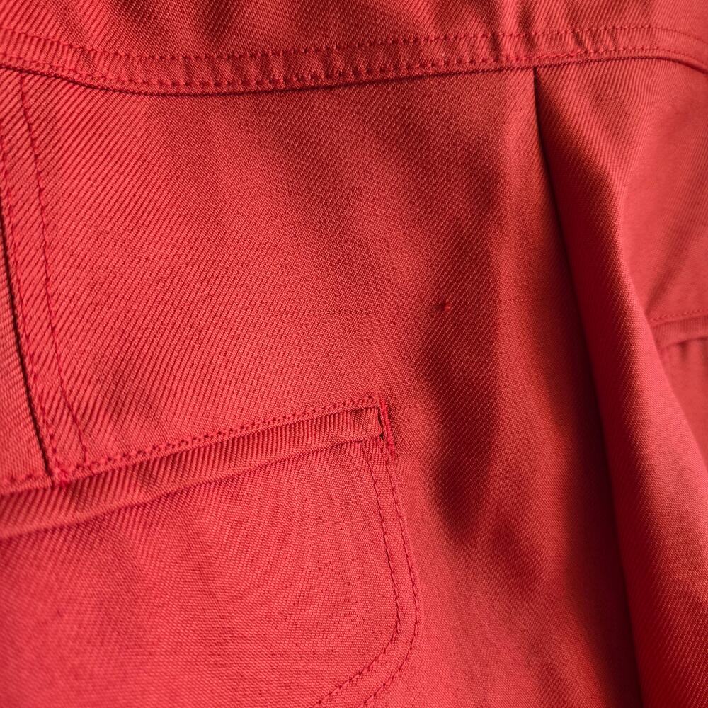J. Crew Pant Tapered Pleat Front NWT 16 High Rise Bottom Red Trouser Work Casual - Picture 5 of 5